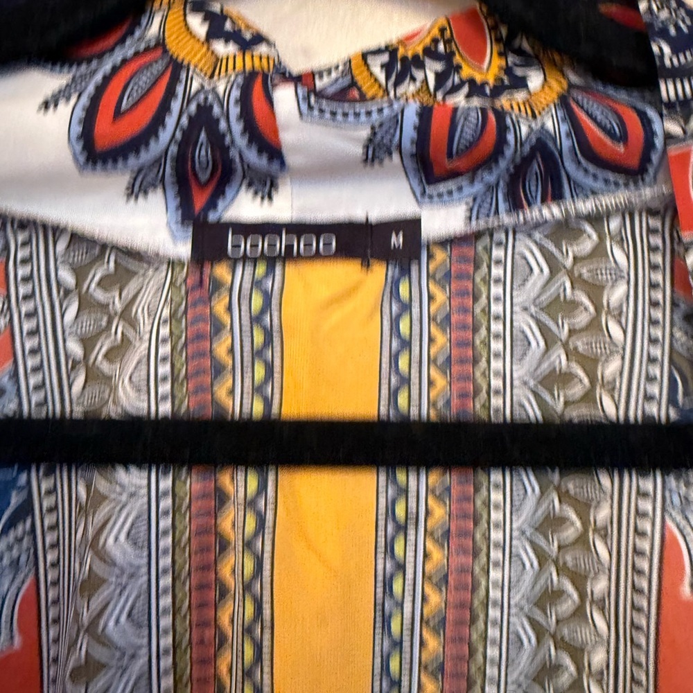 Boohoo Multicolor Patterned Kimono - Picture 3 of 3